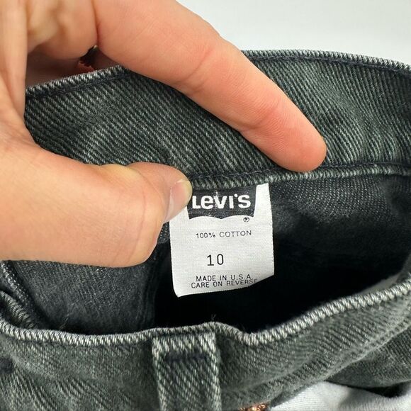 Levi's 90's Dark Green Denim High Rise Mom Straight leg Jeans Size 28 - Picture 7 of 8